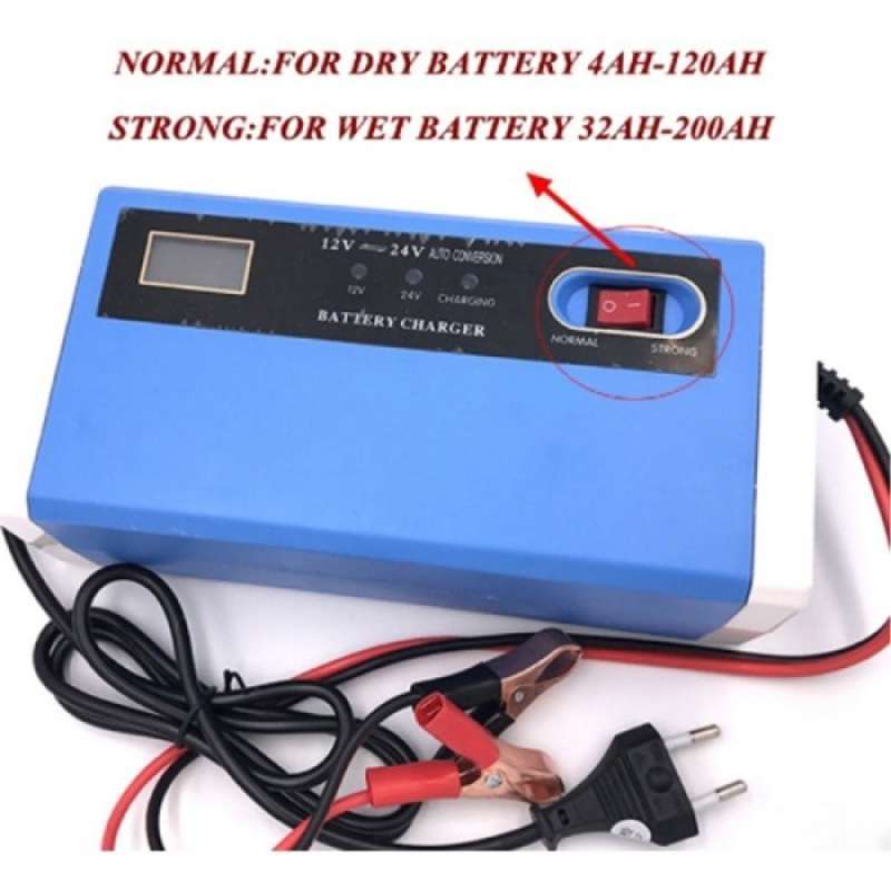 Promo Voltage Charger Aki 24V dan 12V Cas Aki Truk Mobil Motor Diskon