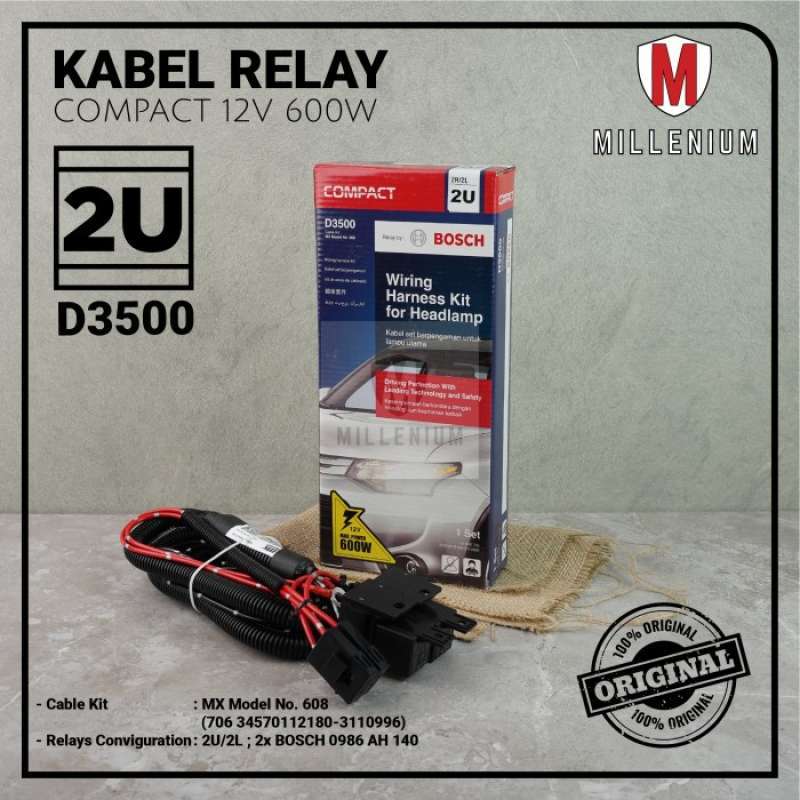 Promo KABEL RELAY SET LAMPU BOSCH COMPACT 2 RELAY Diskon 23 di Seller Fortize Store Kalibata