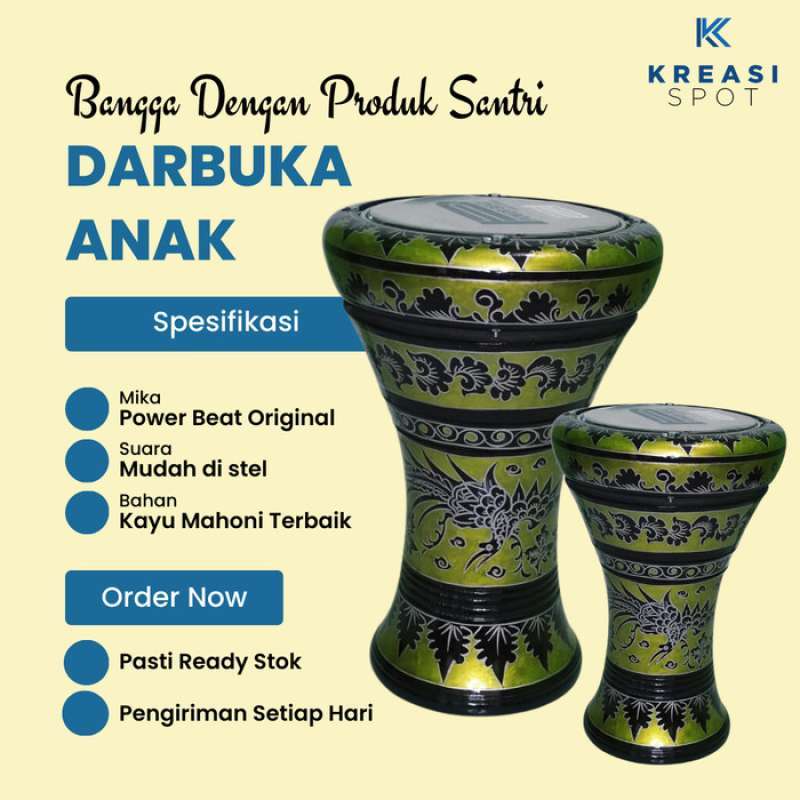 Promo Alat Musik Darbuka Hadroh Murah Asli 8 Inc Marawis Rebana Bahan