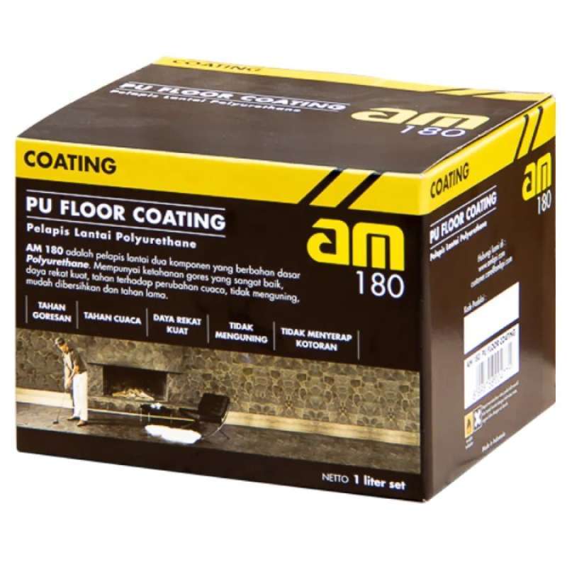 Promo AM 180 Cat Pelapis Batu PU Floor Glossy Coating 1Lt Diskon 23 di