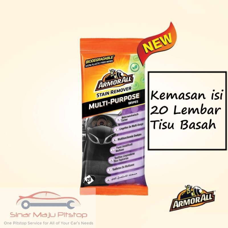 Jual TISU BASAH PEMBERSIH NODA PLAFON INTERIOR MOBIL ARMOR ALL STAIN