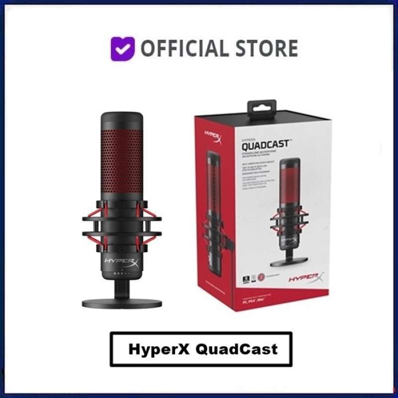 Promo HyperX QuadCast Streaming Gaming Microphone Kingston Hyper X Quad ...