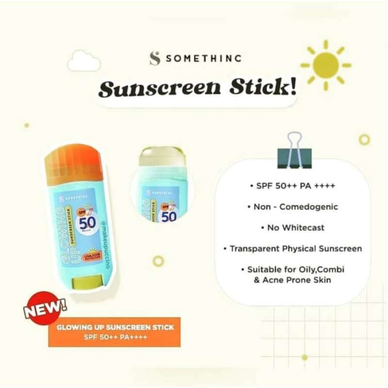 Promo Glowing Up Sunscreen Stick SPF 50 Sun Screen SPF50 Diskon 23