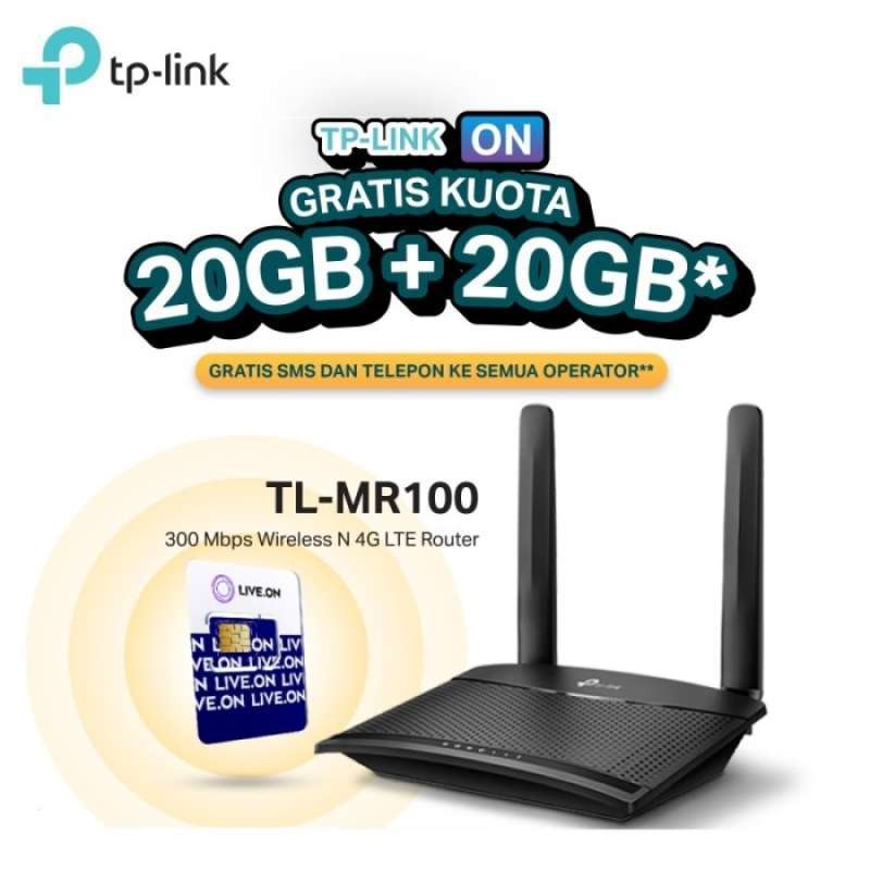 Promo Tplink Tl-Mr100 300 Mbps Wireless N 4G Lte Router Tl Mr100 Diskon ...