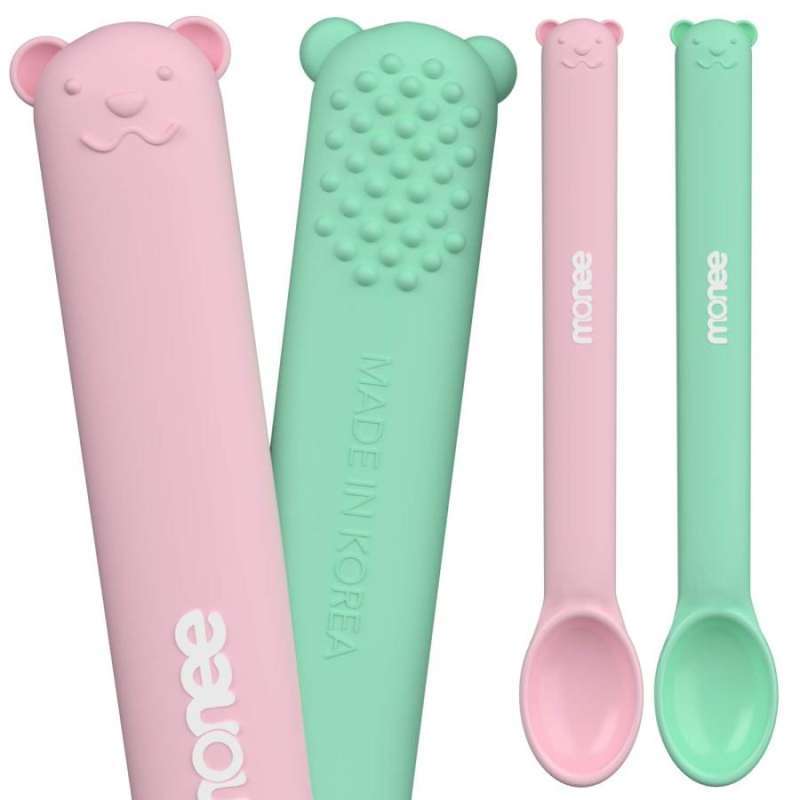 Jual Monee Silicone Baby Spoon Weaning Food Step 1 / 1pcs di Seller ...