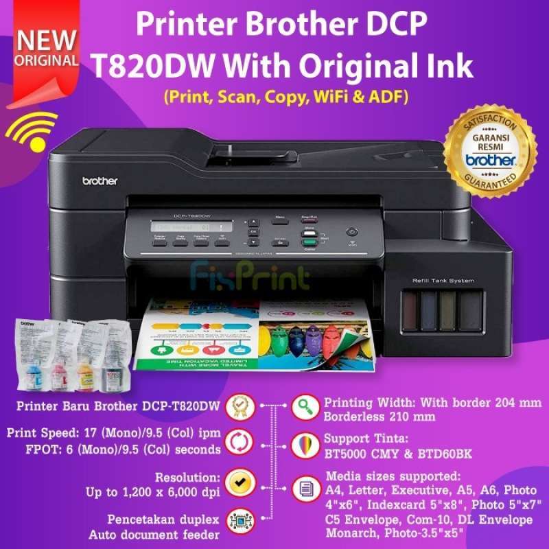 Promo Printer Brother DCP-T820DW DCP T820 Duplex Wireless Print Scan ...