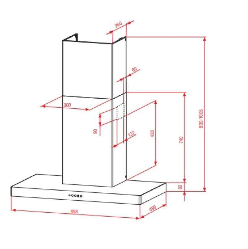Promo Beko Blomberg Dkp 5160 X Cooker Hood Penghisap Asap Kompor Dapur