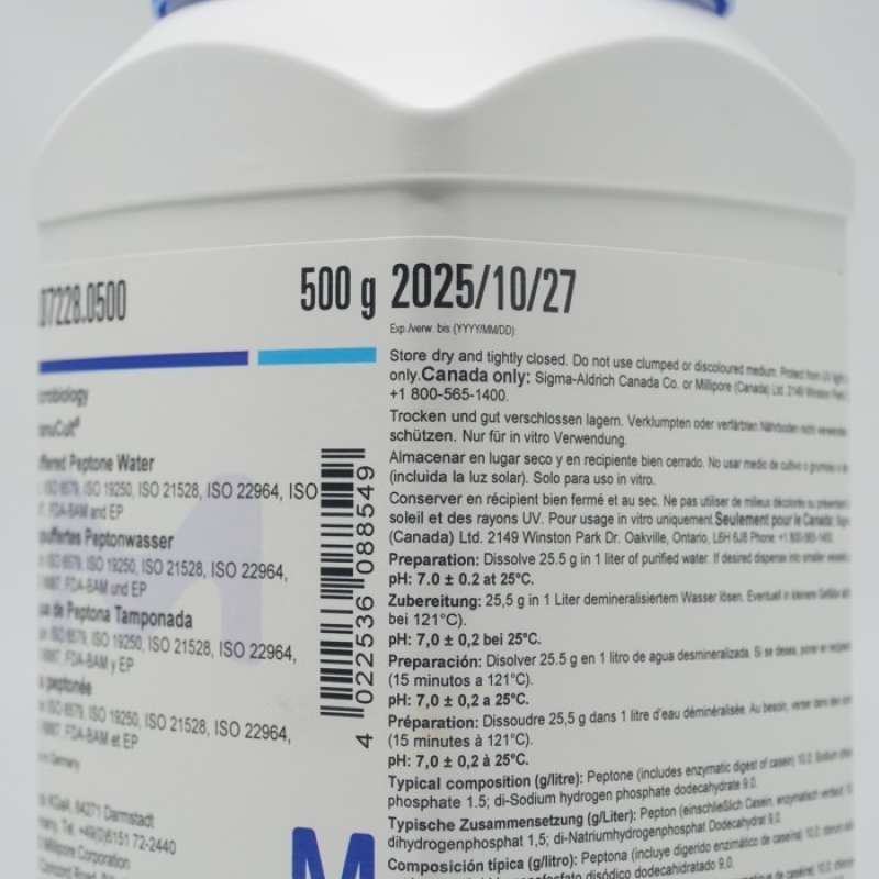 Promo Buffered Peptone Water|bpw|merck|1.07228.0500|microbiology|500g ...