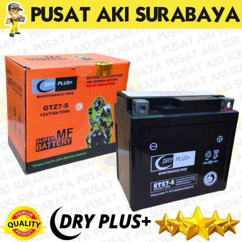 Promo Original Aki Dryplus Gtz7S 12 Volt 7 Amper Untuk Motor Fazzio Gsx