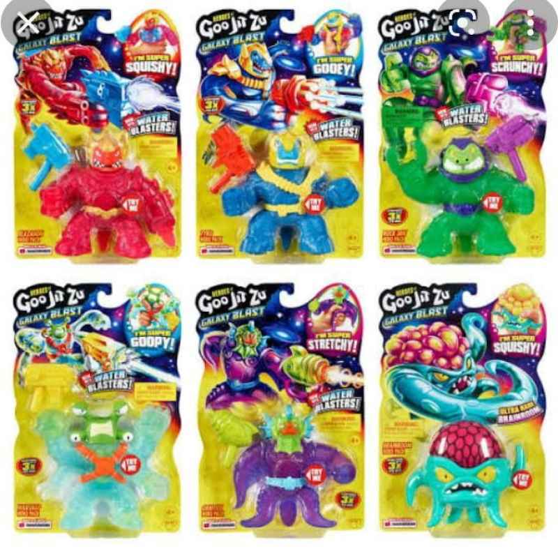 Heroes of Goo Jit Zu Rainbow Friends, Blue. L'esperienza multiplayer, storia horror per bambini. Figura giocattolo super elastica riempita di gomo