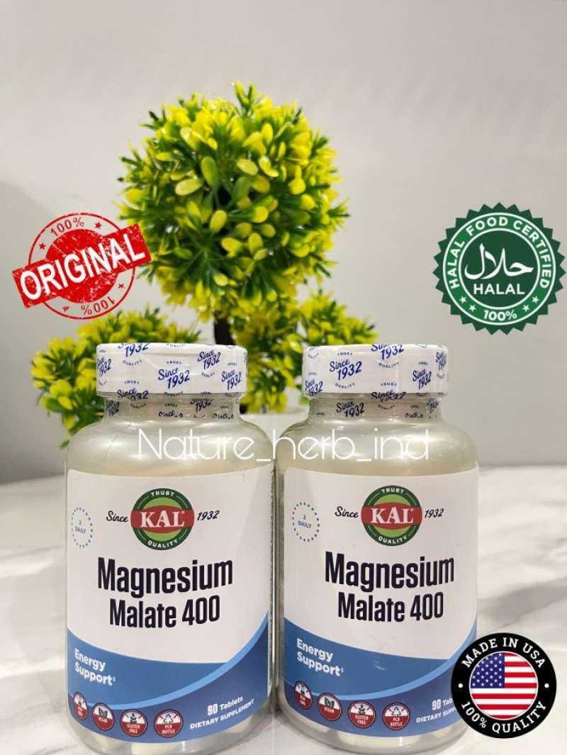 Promo Kal Magnesium malate 400 90 Tab 100% Original Diskon 33% di ...