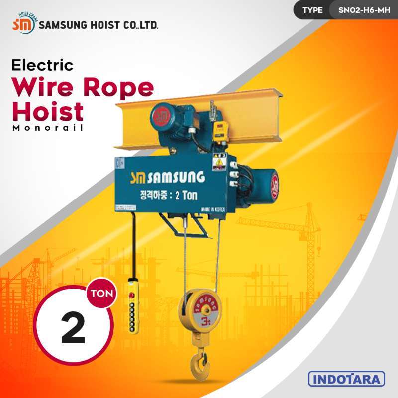 Jual Electric Wire Rope Hoist 2 Ton Samsung Hoist SN02 di Seller PT