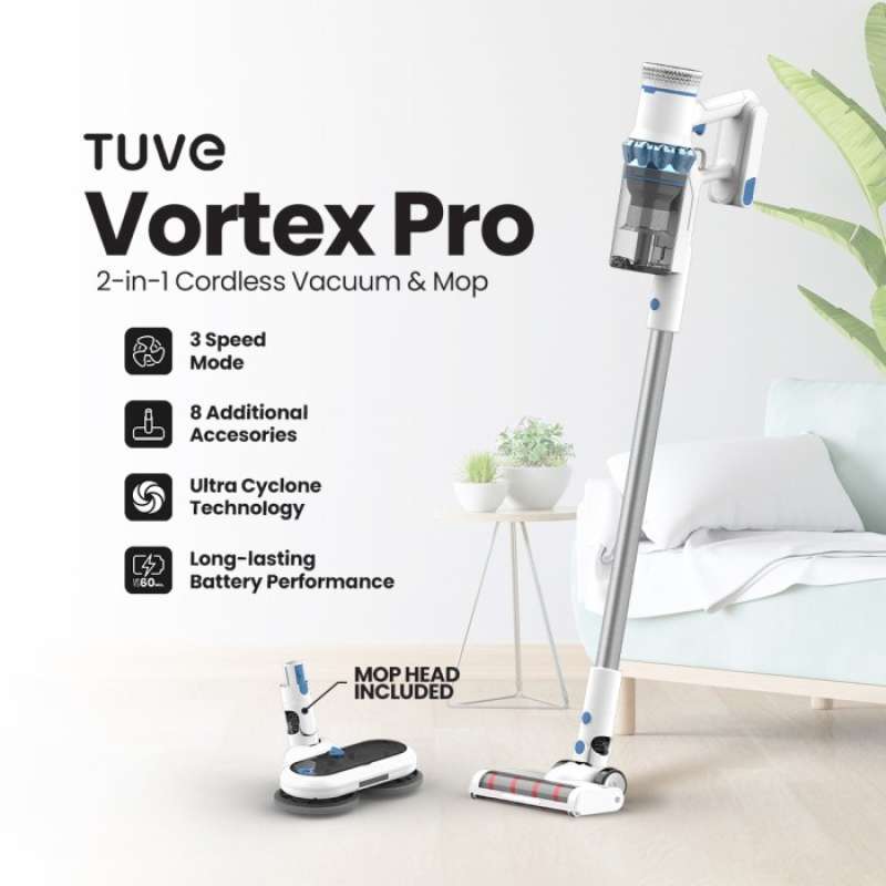 Jual TUVE Vortex Pro 2 in 1 Cordless Stick Vacuum Cleaner and Mop di Seller Retail Indo Global