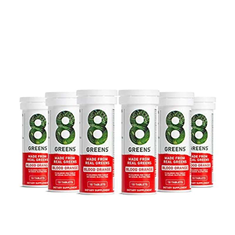 Promo 8Greens Blood Orange Effervescent Tablets Daily Superfood