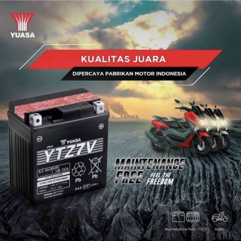 Promo AKI MOTOR YAMAHA N-MAX YUASA YTZ7V ORIGINAL Diskon 23% di Seller
