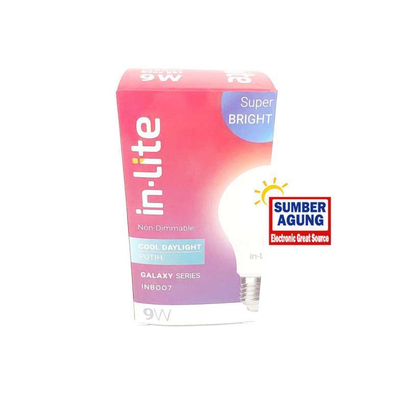 Jual Lampu Led Inlite 9w Inlite 9 Watt Inb007 Bulat Super Bright Cahaya ...
