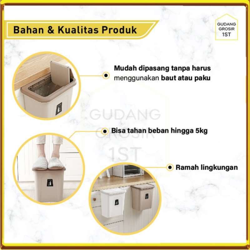 Promo Tong Sampah Gantung Kitchen Rack Rubbish Bin Tong Sampah Dapur ...