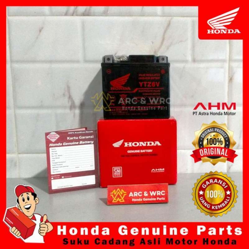 Promo Aki / Accu AHM Honda YTZ6V GTZ6V Vario 125 150/CB 150R/Beat FI