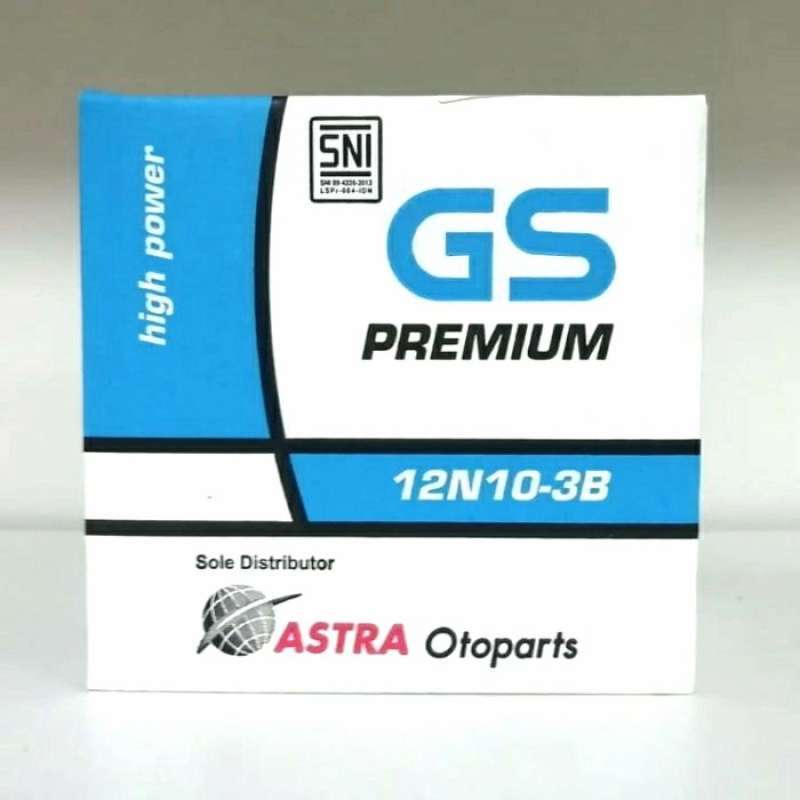 Promo Aki GS Astra 12N10-3B Premium 12V 10Ah Aki Basah Diskon 26% di