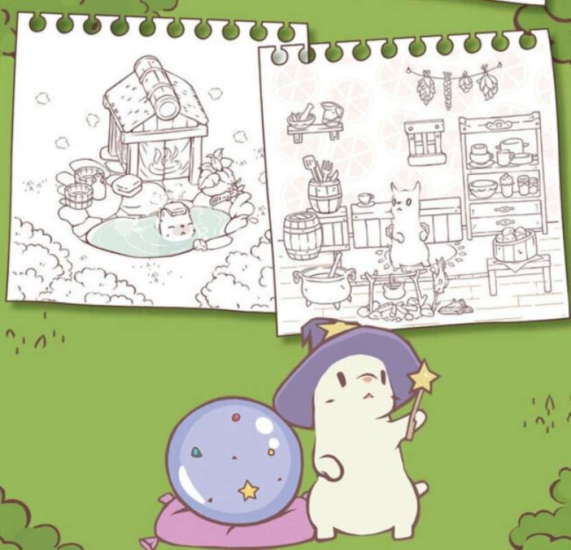 Promo Cats & Soup Game Coloring Book Buku Mewarnai Korea Diskon 24% Di Seller Onic Shop ...