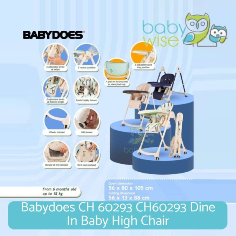 Jual Babydoes Ch 60293 Ch60293 Dine In Baby High Chair - Kursi Makan ...