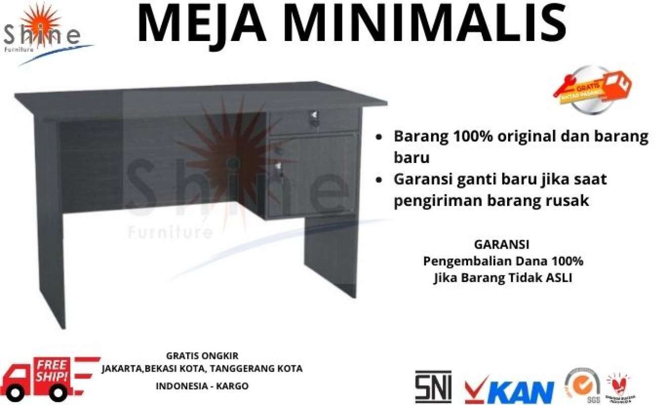 Promo Meja Belajar Meja Komputer + Laci Dan Tempat Penyimpanan Meja