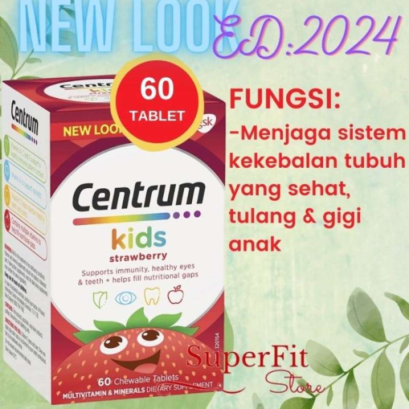 Promo Centrum Kids Strawberry 60 Tablet kunyah / Multivitamin untuk