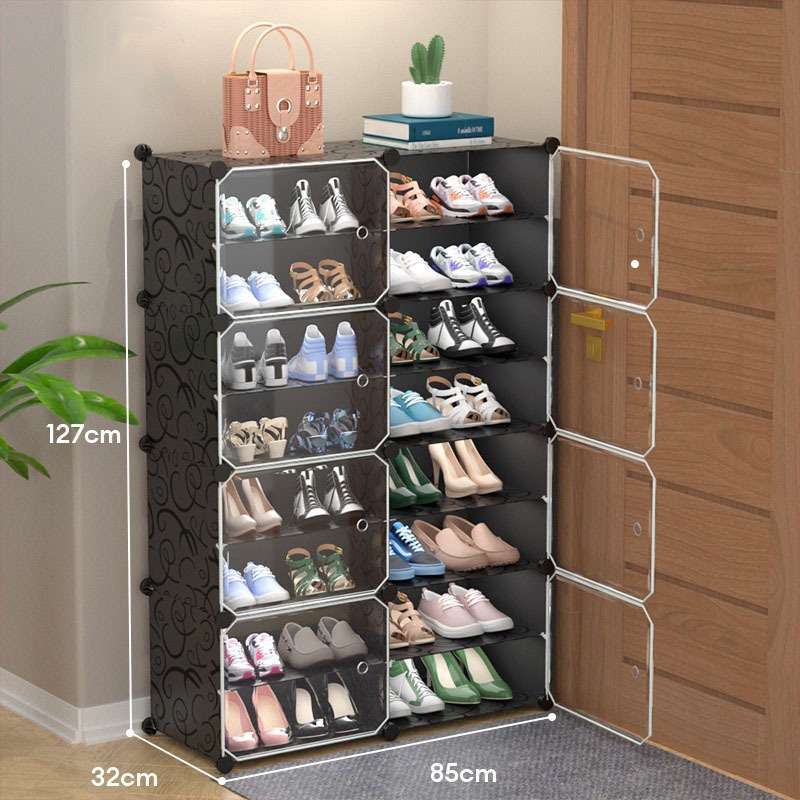 Jual [kupon]Homes Rak Sepatu Tertutup Anti Debu 2 kolom 6 Layer Shoe ...