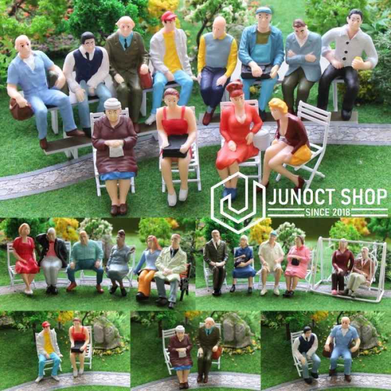 Promo MODEL FIGURE SKALA 122 125 MINIATUR ORANG DUDUK MAKET HQ G