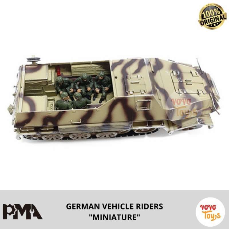 Set Di 5 Figure PMA Militari Tedeschi Riders B - Modellini 1/72 In Plastica E Resina, Già Verniciati