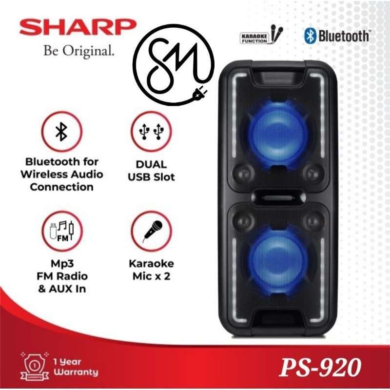 Jual Speaker Aktif Bluetooth Karaoke Portable Sharp Original, Murah ...