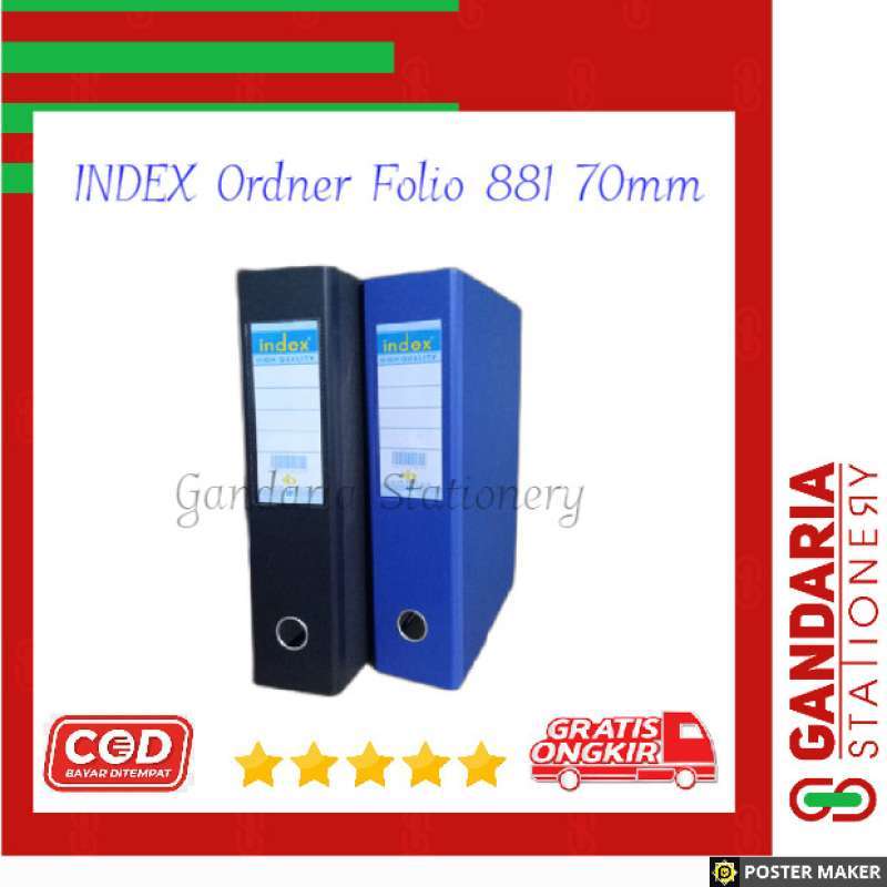 Jual Ordner Index Odner Ukuran Folio F4 Binder File Document di Seller