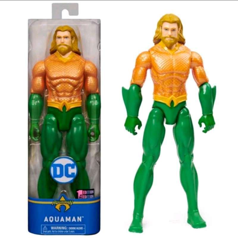 SPIN MASTER AQUAMAN ACTION FIGURE 12INCH 30CM DC COMIC HEROES DCCOMIC  FIGUR SUPERHERO HERO PAHLAWAN SUPER MERA BATMAN SUPERMAN FRIENDS KADO GIFT  TOY
