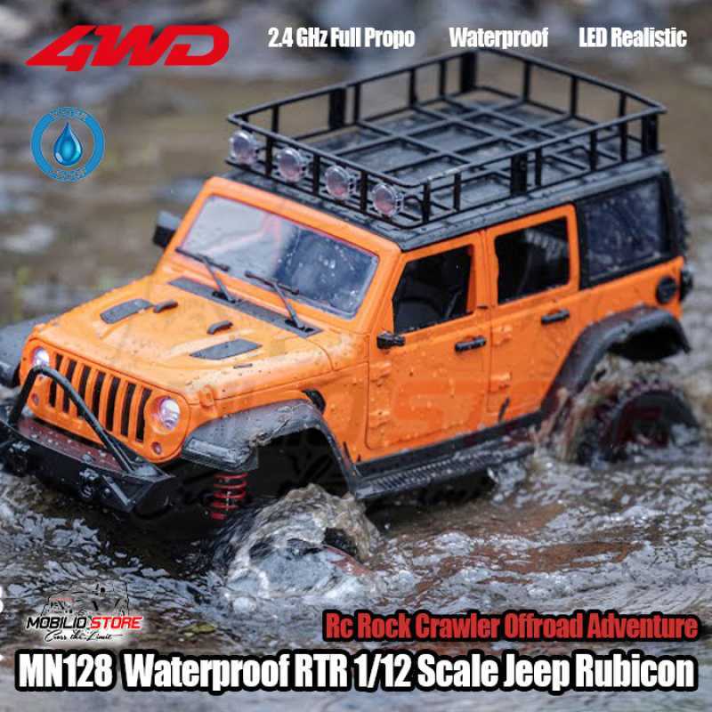 MN128 Waterproof RTR 1 12 Scale Jeep Rubicon RC Rock Crawler Adventure