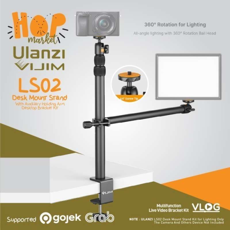 Ulanzi LS02 Camera-bureaustandaard met arm - kopen bij