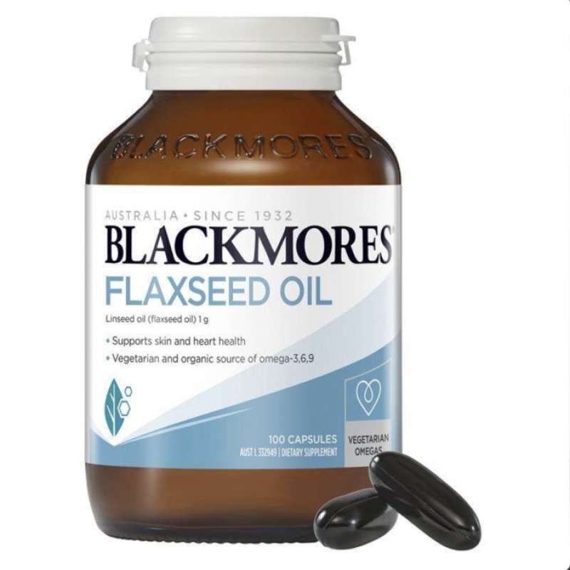 Promo Blackmores Flaxseed Oil 100 Capsules Vegetarian Omega 3 6 9
