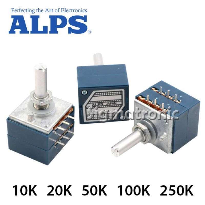 Promo ALPS RK27 Blue Velvet Volume Potentiometer 10k 20k 50k 100k 250k ...