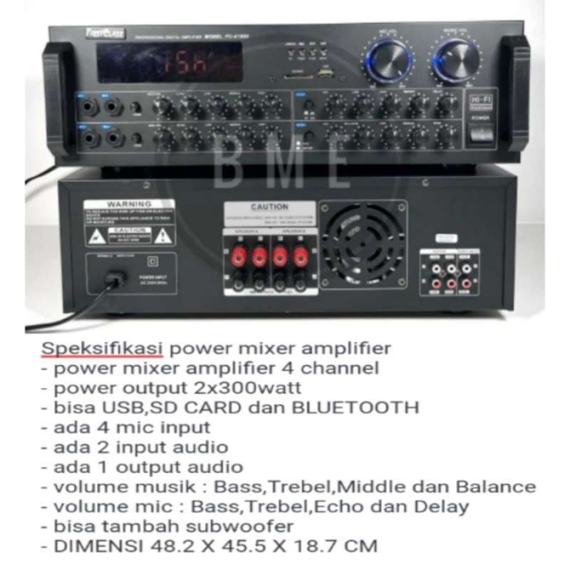 Promo POWER AMPLIFIER USB BLUETOOTH COCOK BUAT SPEAKER 6, 8 10,12,15