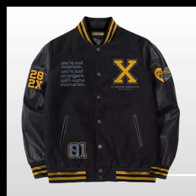 Jaket varsity kulit shop