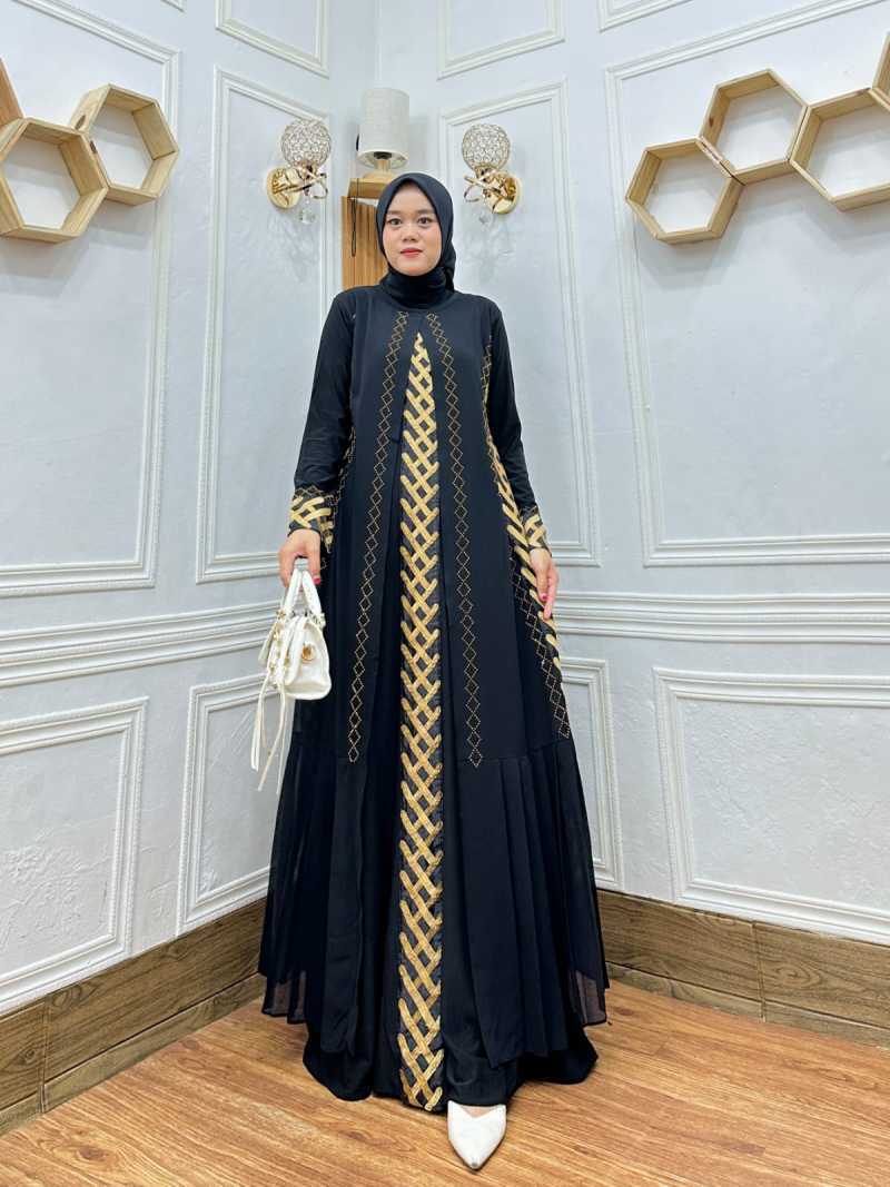 gamis hitam mewah