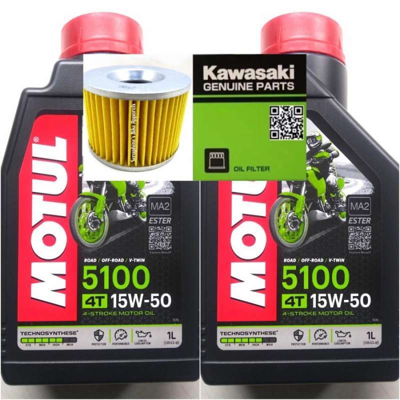 Jual Paket Oli Motul 5100 15w50 2x1l Filter Oli Kawasaki Ninja 250 Karbu Di Seller Seraphine s Bike Apparels Cipedak Kota Jakarta Selatan Blibli