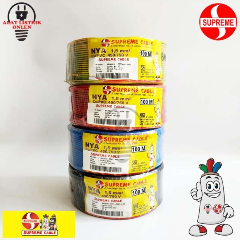 KABEL NYA 1.5 MM 100M 100 M 100MTR ORI SUPREME