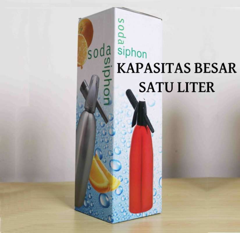Nuvantee Sifón de Soda - Soda Maker - Aluminio - 1 Litro - Haga