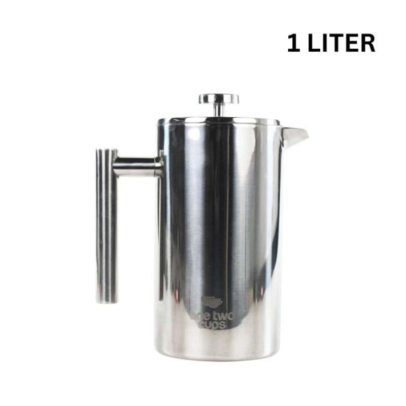Promo STL French Press Stainless Steel 1 LITER Coffee Maker Plunger