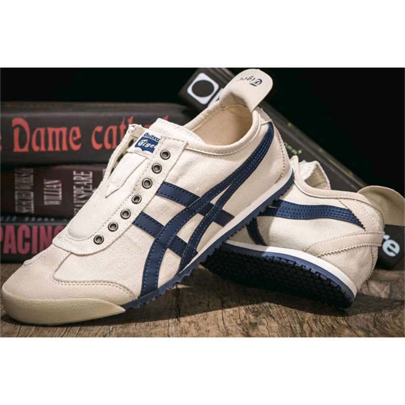 Onitsuka tiger slip hotsell on cream navy