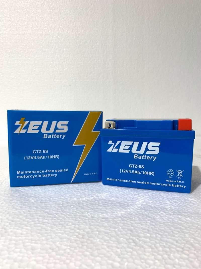 Promo Aki Motor Honda Beat Karburator / Injeksi Zeus EP GTZ5S Accu