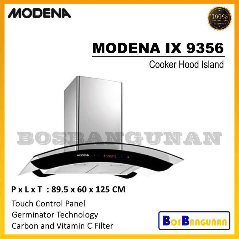 Jual Island Hood Modena Ix 9356 / Penghisap Asap Dapur Modena Ix9356