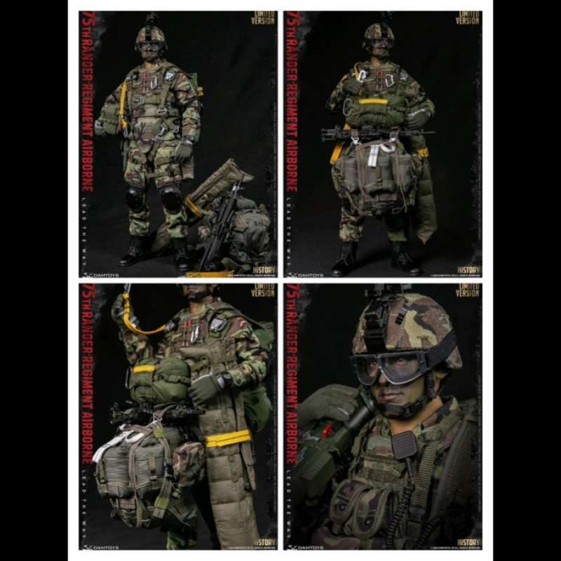 Figurine DAM TOYS 1/6 78094 - 75th Ranger Regiment Airborne - Neuf Sous Blister