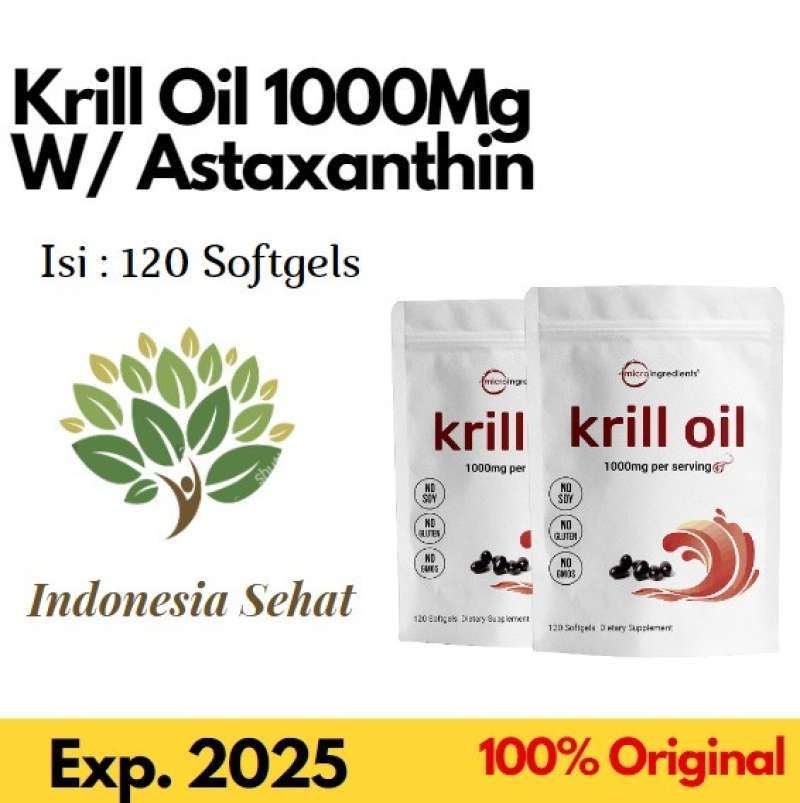 Promo Microingredients KRILL Oil 1000mg isi 120 softgel Micro