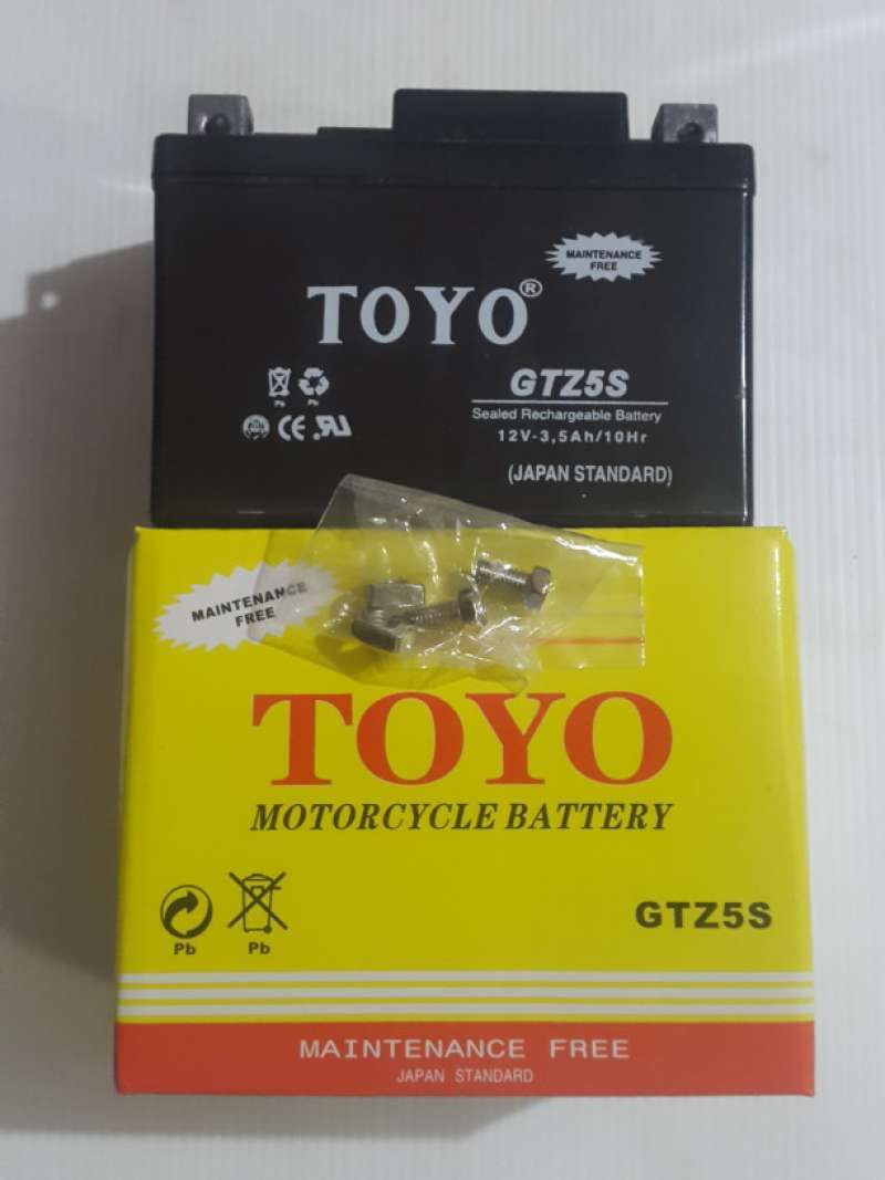 Promo Aki Toyo GTZ5S MF (Aki Kering) Bergaransi Diskon 9% di Seller